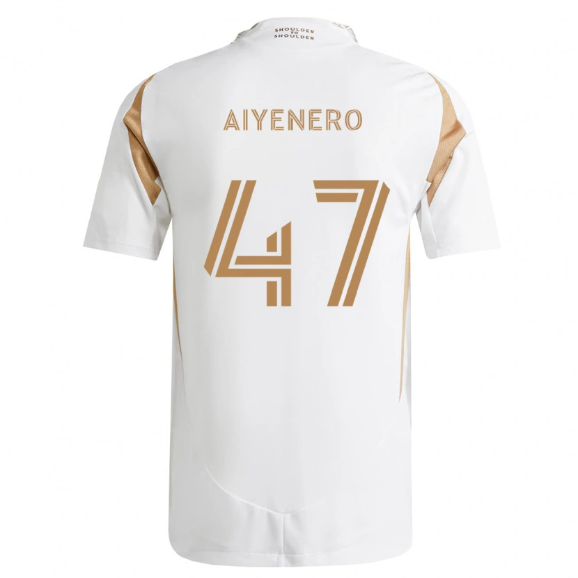 Danxen Homem Camisola Marius Aiyenero #47 Branco Marrom Alternativa 2026/27 Camisa Brasil
