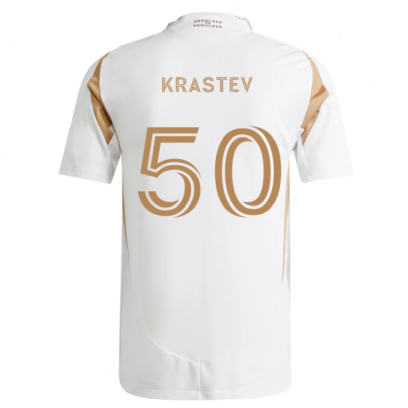 Danxen Homem Camisola Filip Krastev #50 Branco Marrom Alternativa 2026/27 Camisa Brasil