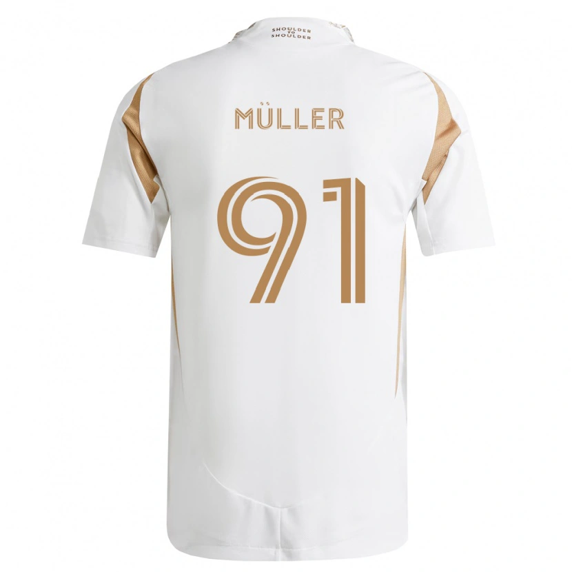 Danxen Homem Camisola Luis Müller #91 Branco Marrom Alternativa 2026/27 Camisa Brasil
