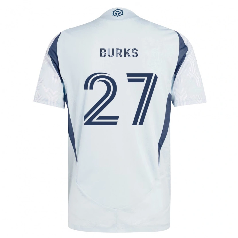 Danxen Homem Camisola Kendall Burks #27 Azul Branco Cinza Alternativa 2026/27 Camisa Brasil