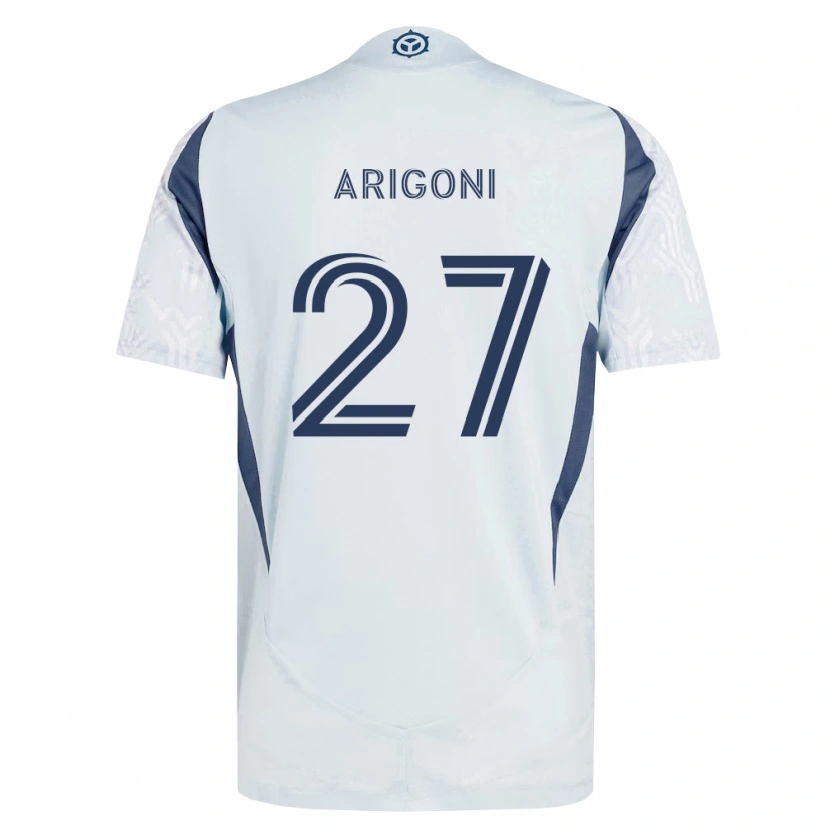 Danxen Homem Camisola Allan Arigoni #27 Azul Branco Cinza Alternativa 2026/27 Camisa Brasil
