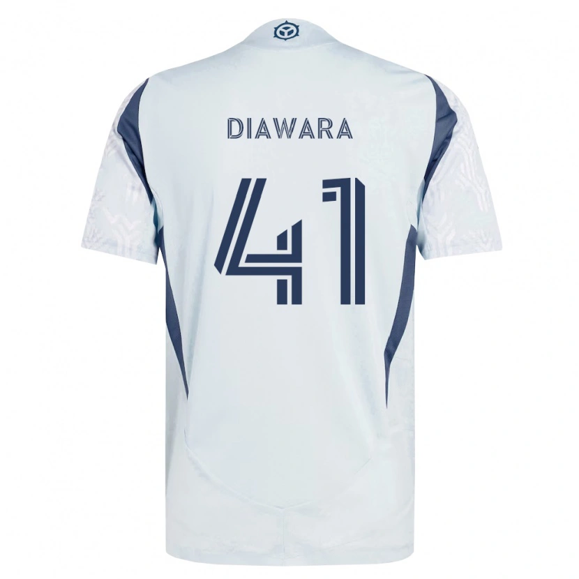 Danxen Homem Camisola Tidiane Diawara #41 Azul Branco Cinza Alternativa 2026/27 Camisa Brasil