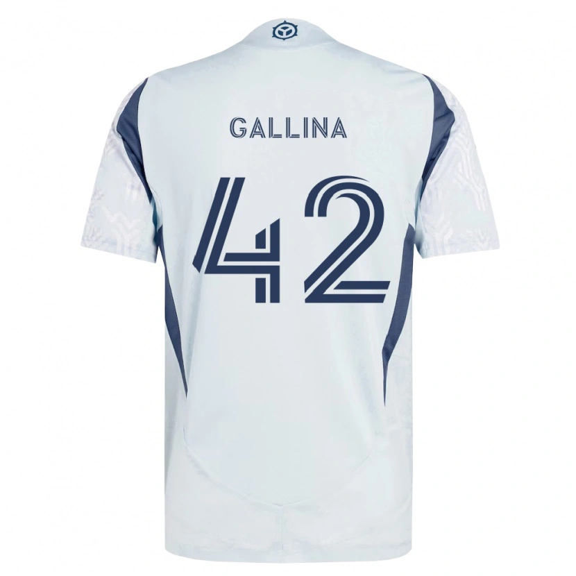 Danxen Homem Camisola Henrique Gallina #42 Azul Branco Cinza Alternativa 2026/27 Camisa Brasil