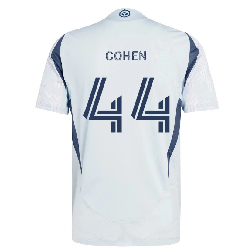 Danxen Homem Camisola Josh Cohen #44 Azul Branco Cinza Alternativa 2026/27 Camisa Brasil
