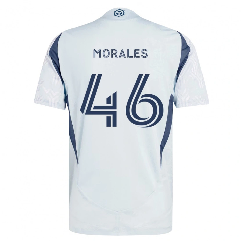 Danxen Homem Camisola Christopher Morales #46 Azul Branco Cinza Alternativa 2026/27 Camisa Brasil
