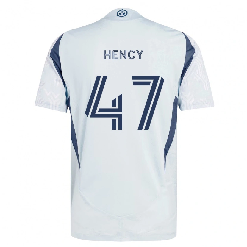 Danxen Homem Camisola Billy Hency #47 Azul Branco Cinza Alternativa 2026/27 Camisa Brasil