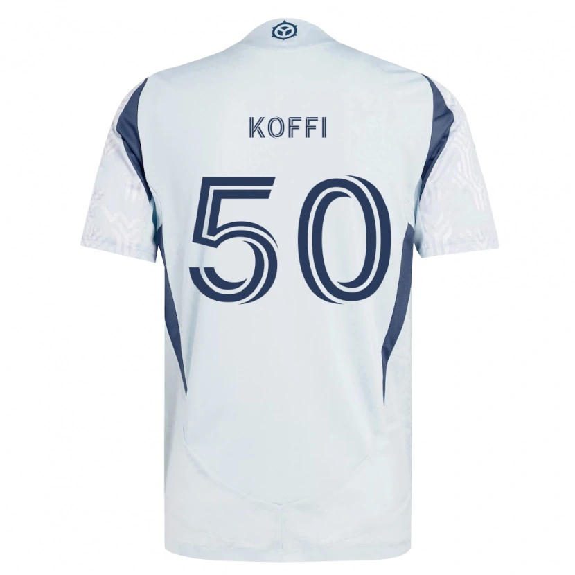 Danxen Homem Camisola Christian Koffi #50 Azul Branco Cinza Alternativa 2026/27 Camisa Brasil