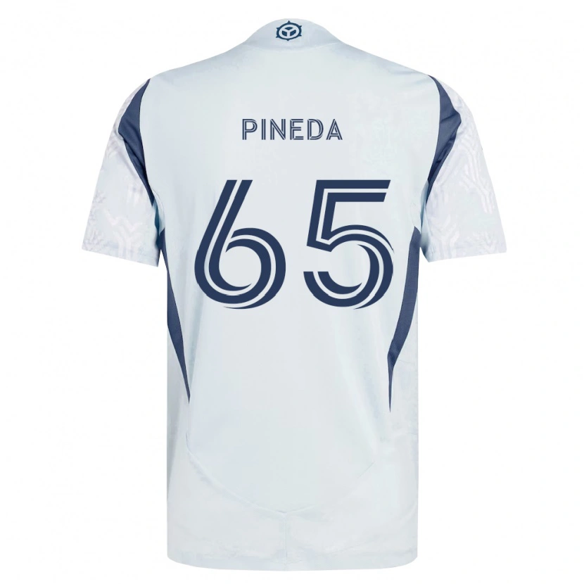 Danxen Homem Camisola Oscar Pineda #65 Azul Branco Cinza Alternativa 2026/27 Camisa Brasil