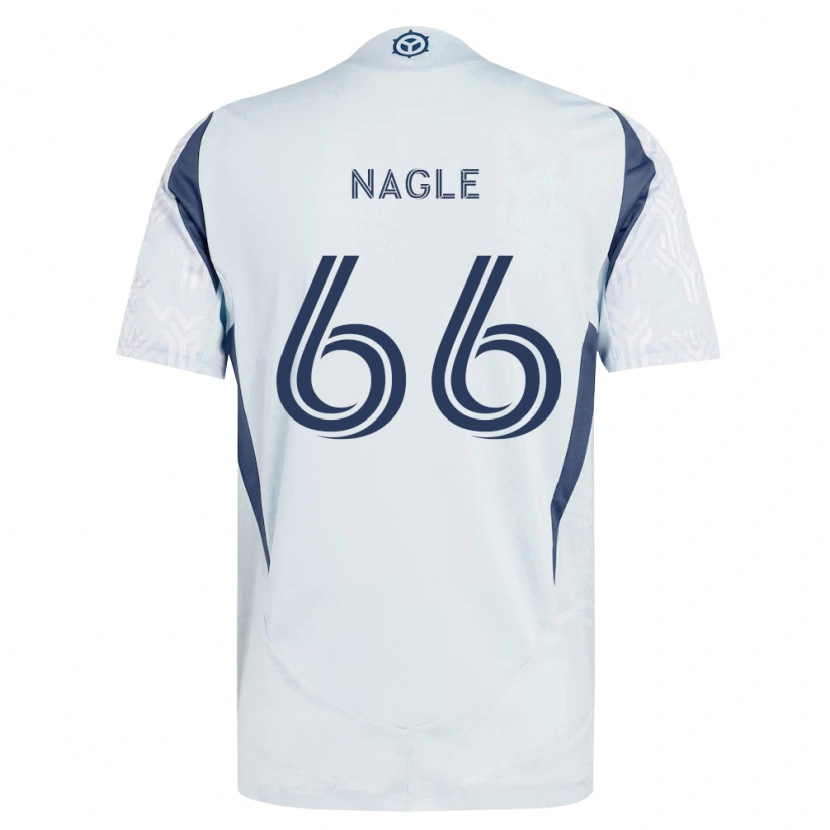 Danxen Homem Camisola Chase Nagle #66 Azul Branco Cinza Alternativa 2026/27 Camisa Brasil