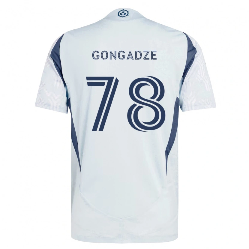 Danxen Homem Camisola Giorgi Gongadze #78 Azul Branco Cinza Alternativa 2026/27 Camisa Brasil