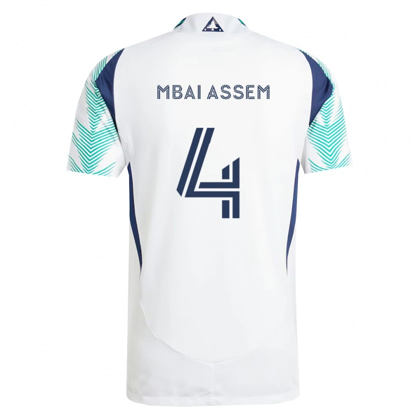 Danxen Homem Camisola Chris Mbaï-Assem #4 Branco Azul Marinho Verde Claro Alternativa 2026/27 Camisa Brasil