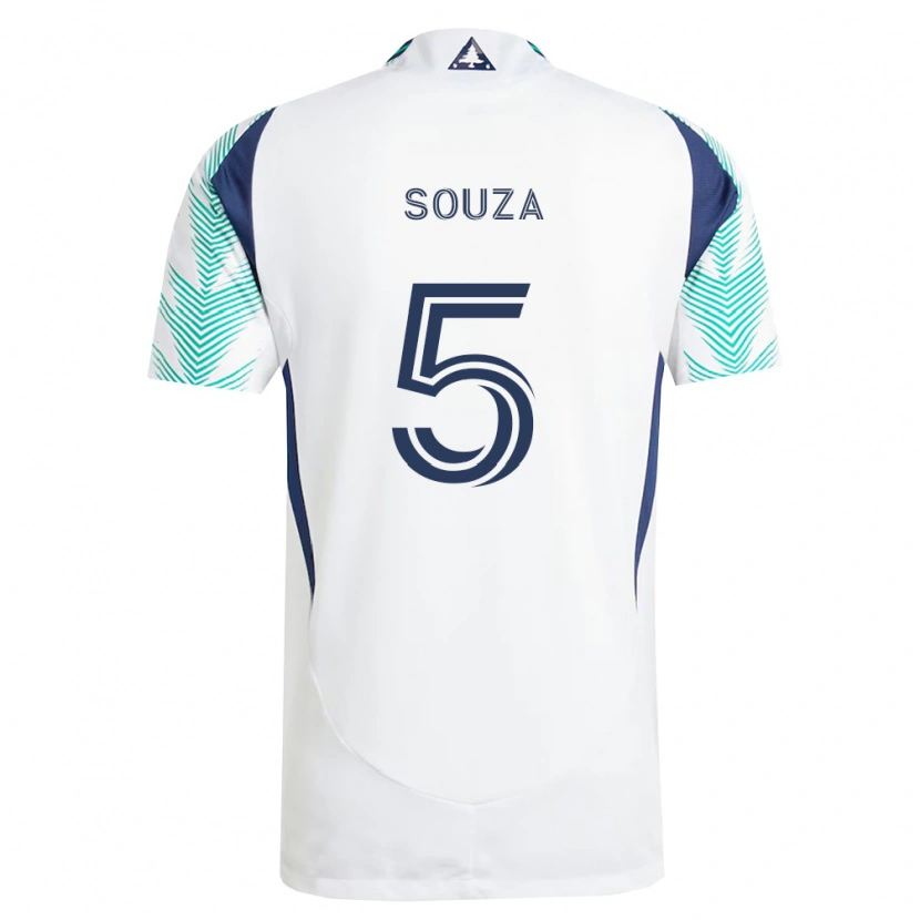Danxen Homem Camisola Victor Souza #5 Branco Azul Marinho Verde Claro Alternativa 2026/27 Camisa Brasil