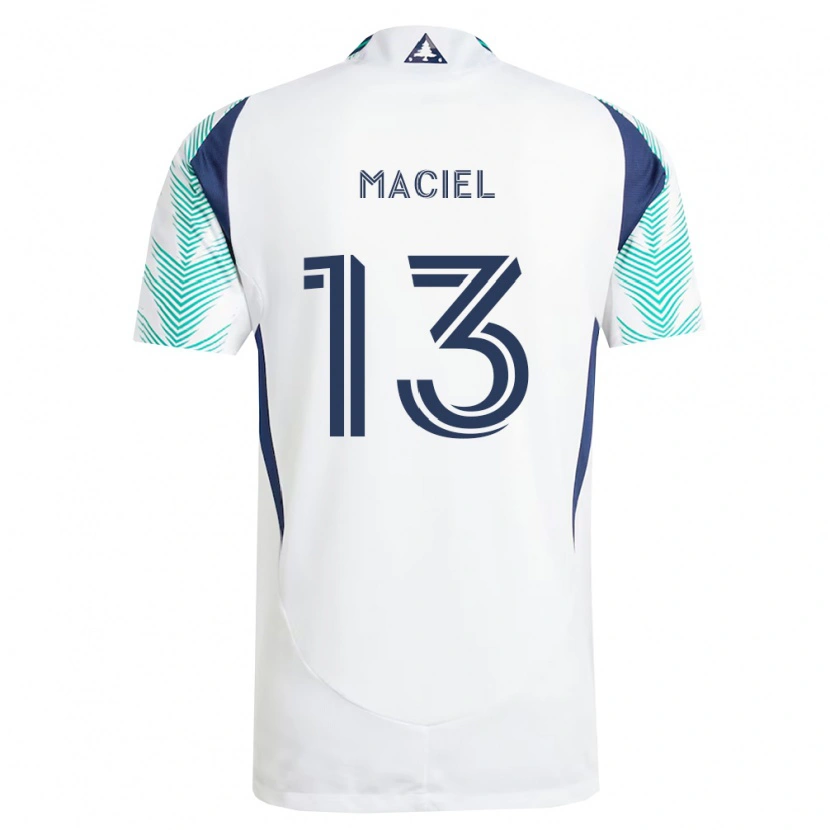 Danxen Homem Camisola Maciel #13 Branco Azul Marinho Verde Claro Alternativa 2026/27 Camisa Brasil