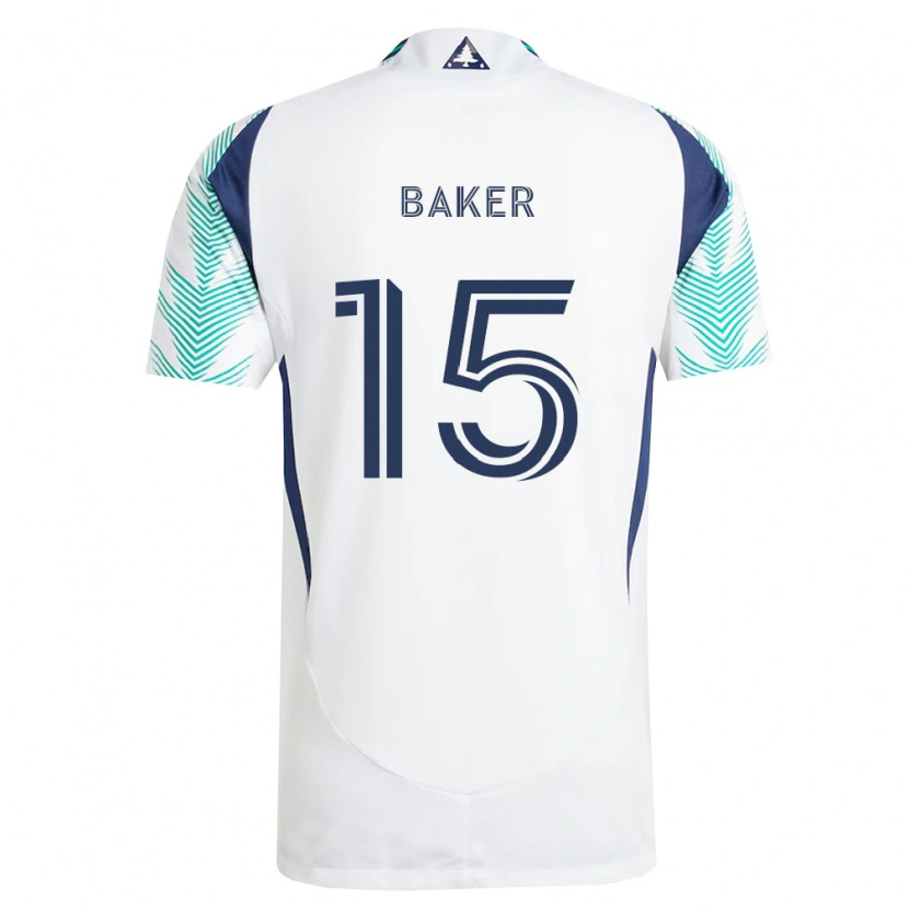Danxen Homem Camisola Cody Baker #15 Branco Azul Marinho Verde Claro Alternativa 2026/27 Camisa Brasil