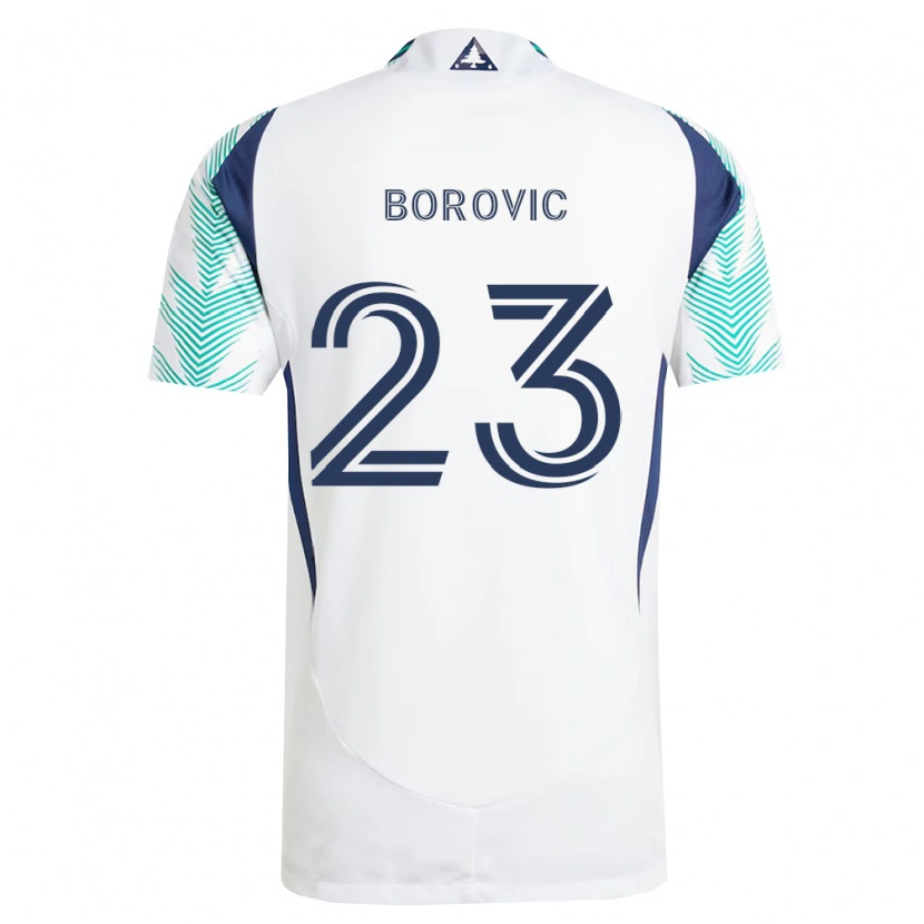 Danxen Homem Camisola Luka Borovic #23 Branco Azul Marinho Verde Claro Alternativa 2026/27 Camisa Brasil