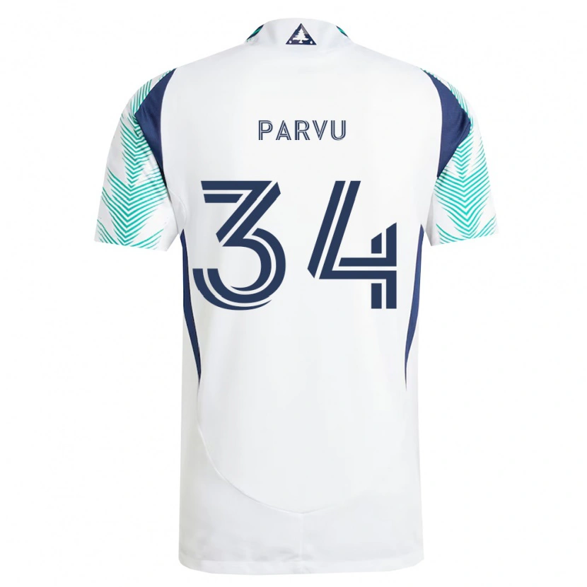 Danxen Homem Camisola Alexandru Parvu #34 Branco Azul Marinho Verde Claro Alternativa 2026/27 Camisa Brasil