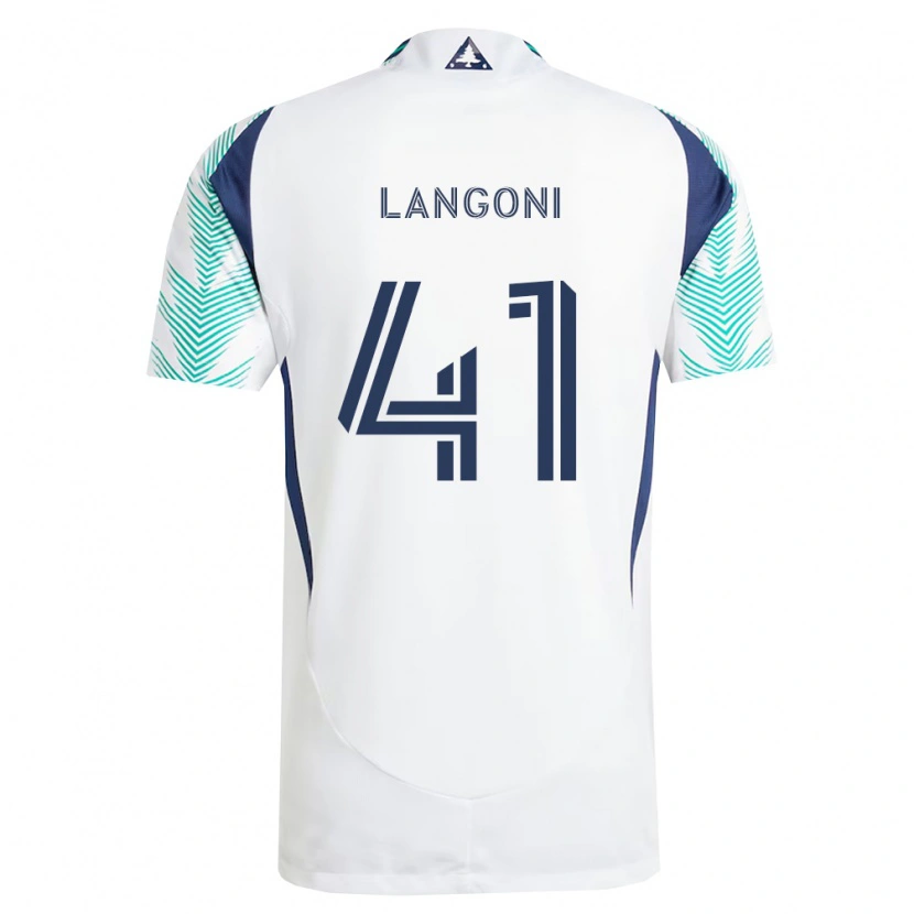 Danxen Homem Camisola Luca Langoni #41 Branco Azul Marinho Verde Claro Alternativa 2026/27 Camisa Brasil