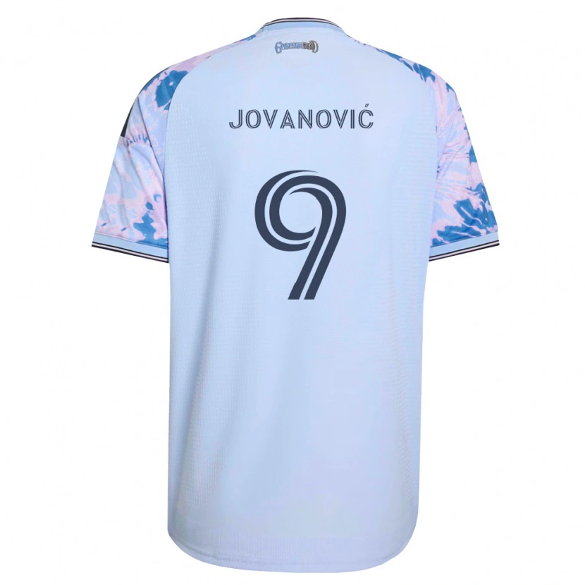 Danxen Homem Camisola Luka Jovanović #9 Azul Real Branco Preto Alternativa 2026/27 Camisa Brasil
