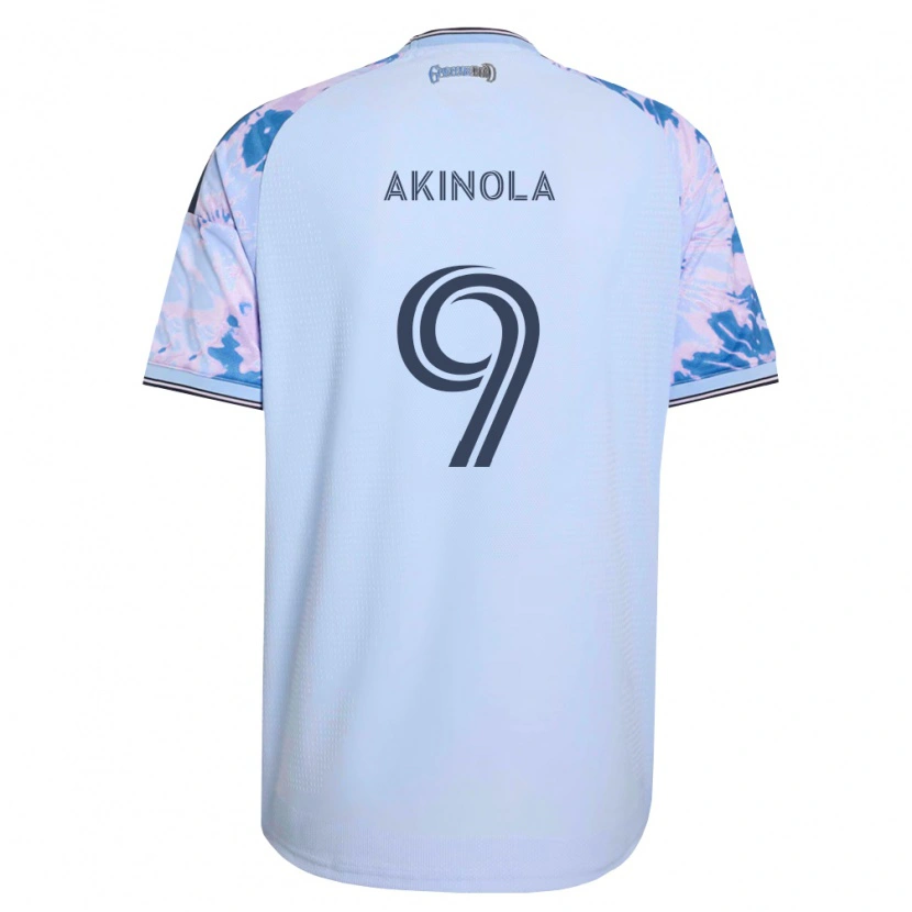 Danxen Homem Camisola Ayo Akinola #9 Azul Real Branco Preto Alternativa 2026/27 Camisa Brasil
