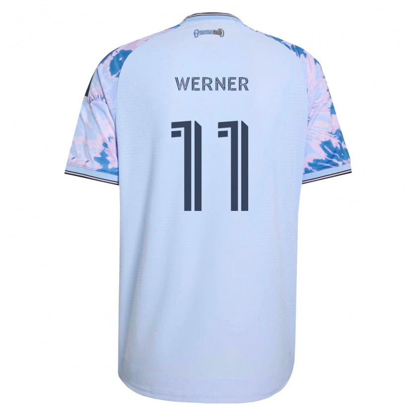 Danxen Homem Camisola Timo Werner #11 Azul Real Branco Preto Alternativa 2026/27 Camisa Brasil