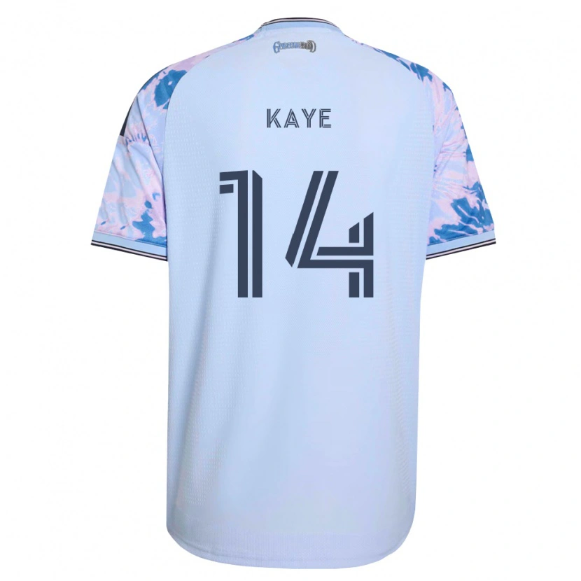 Danxen Homem Camisola Mark-Anthony Kaye #14 Azul Real Branco Preto Alternativa 2026/27 Camisa Brasil