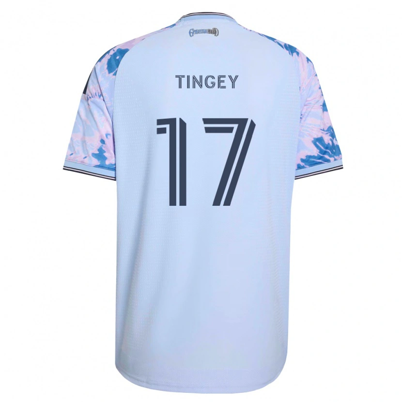 Danxen Homem Camisola Keegan Tingey #17 Azul Real Branco Preto Alternativa 2026/27 Camisa Brasil