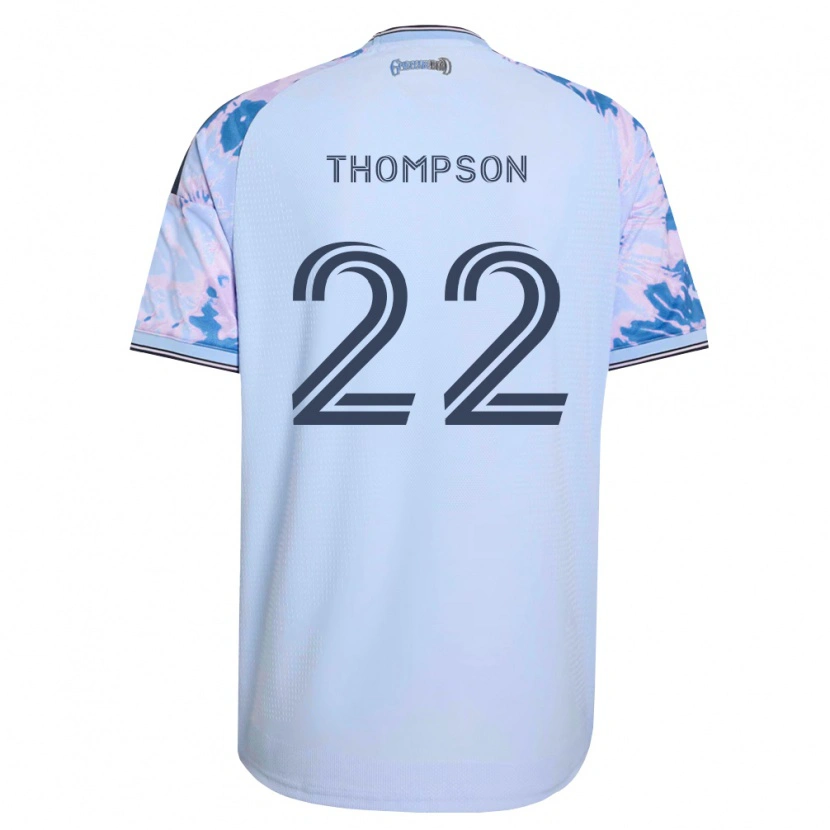 Danxen Homem Camisola Tommy Thompson #22 Azul Real Branco Preto Alternativa 2026/27 Camisa Brasil