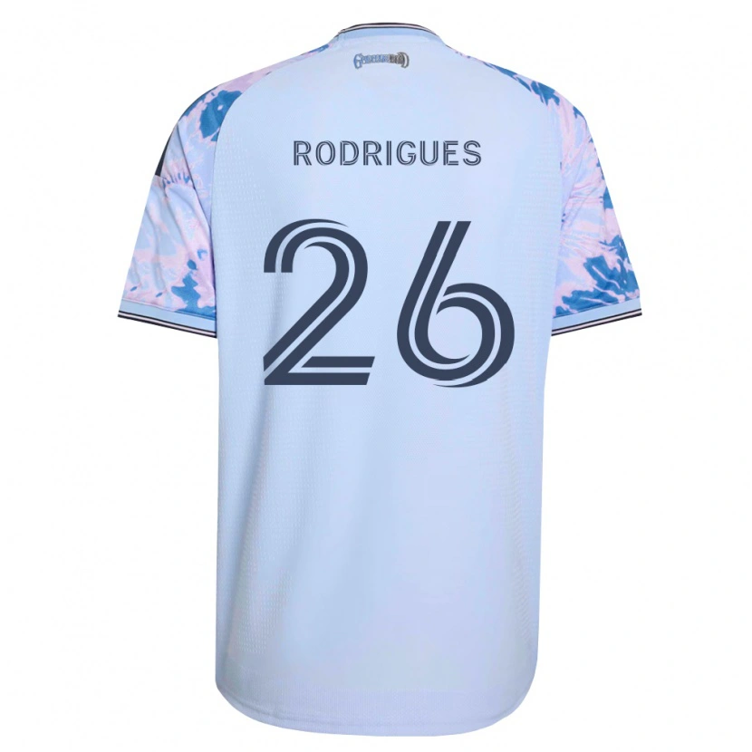Danxen Homem Camisola Rodrigues #26 Azul Real Branco Preto Alternativa 2026/27 Camisa Brasil
