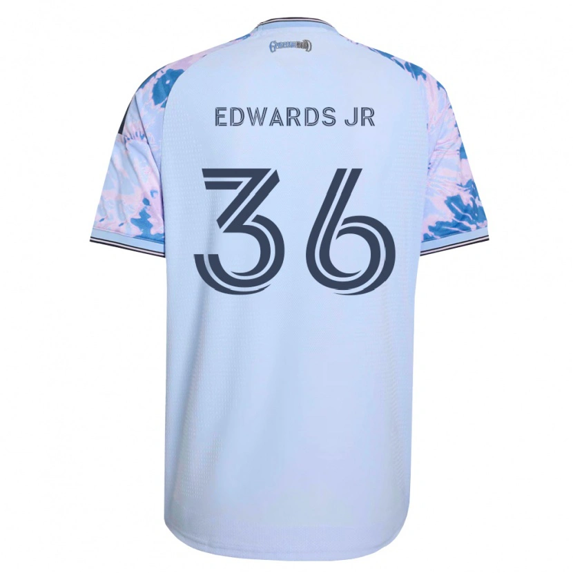 Danxen Homem Camisola Earl Edwards Jr. #36 Azul Real Branco Preto Alternativa 2026/27 Camisa Brasil