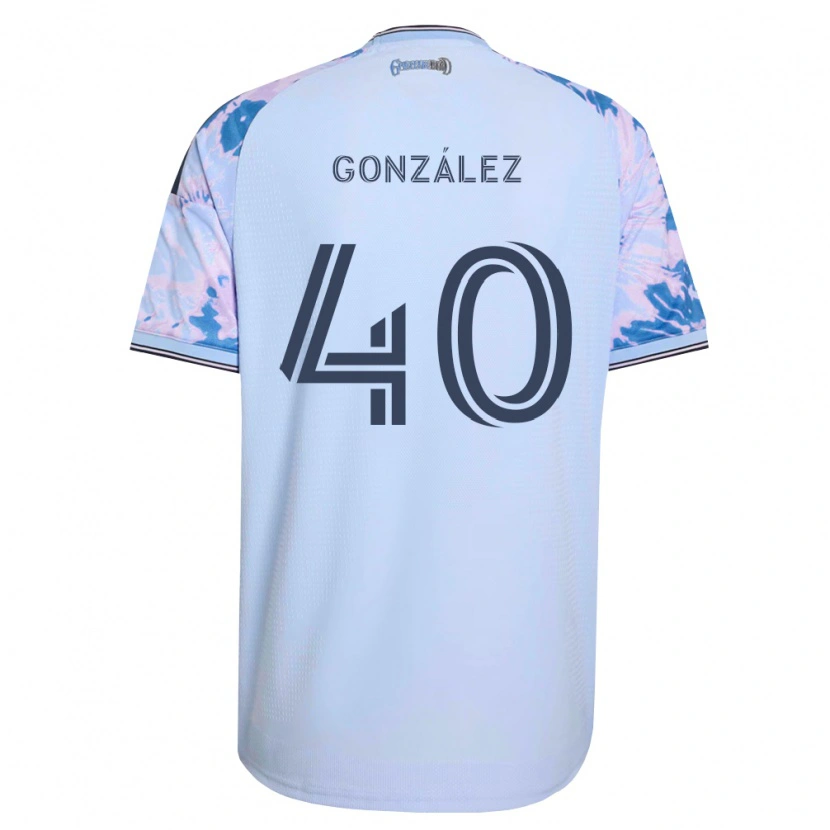 Danxen Homem Camisola Jonathan González #40 Azul Real Branco Preto Alternativa 2026/27 Camisa Brasil