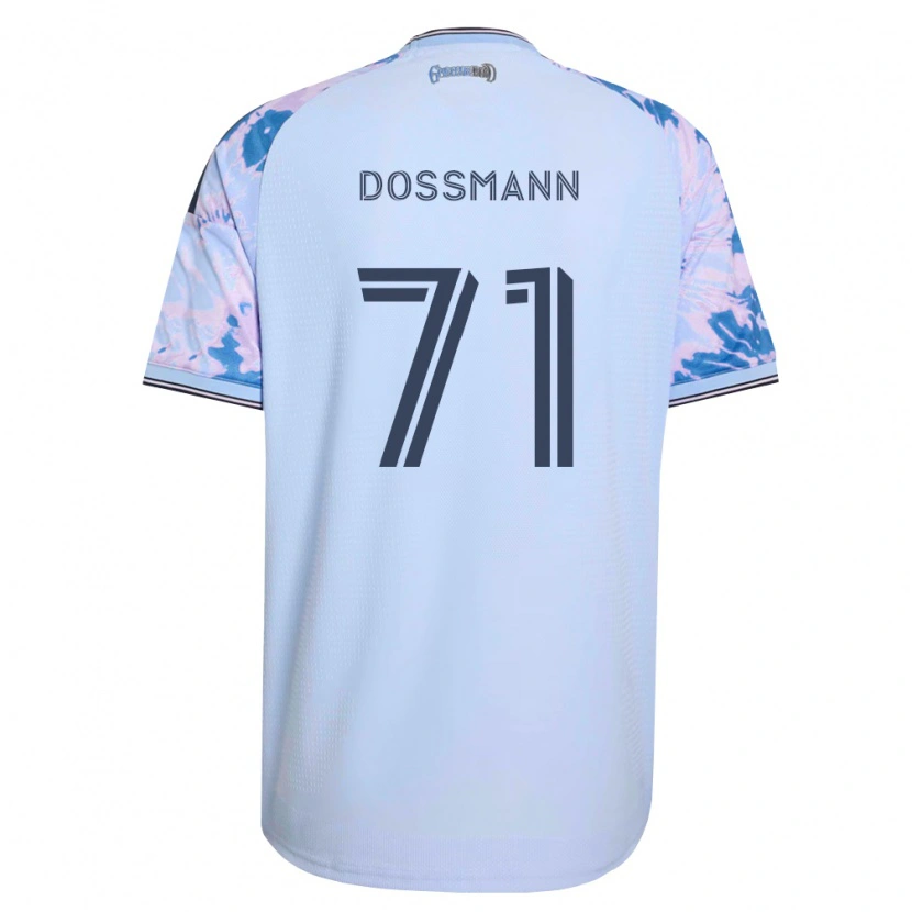 Danxen Homem Camisola Niklas Dossmann #71 Azul Real Branco Preto Alternativa 2026/27 Camisa Brasil