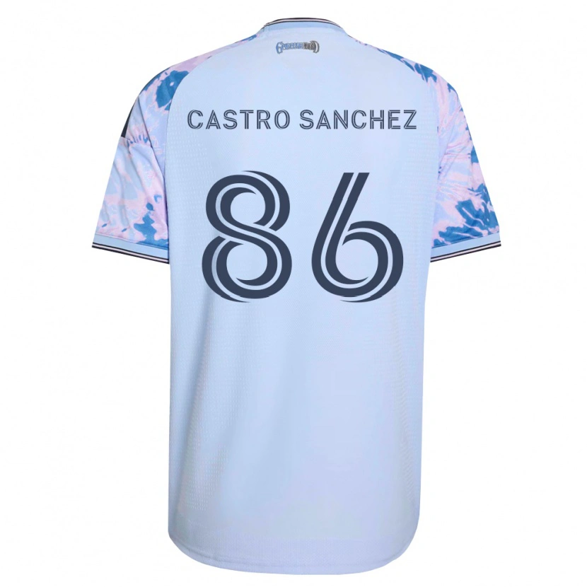 Danxen Homem Camisola Andy Castro Sanchez #86 Azul Real Branco Preto Alternativa 2026/27 Camisa Brasil