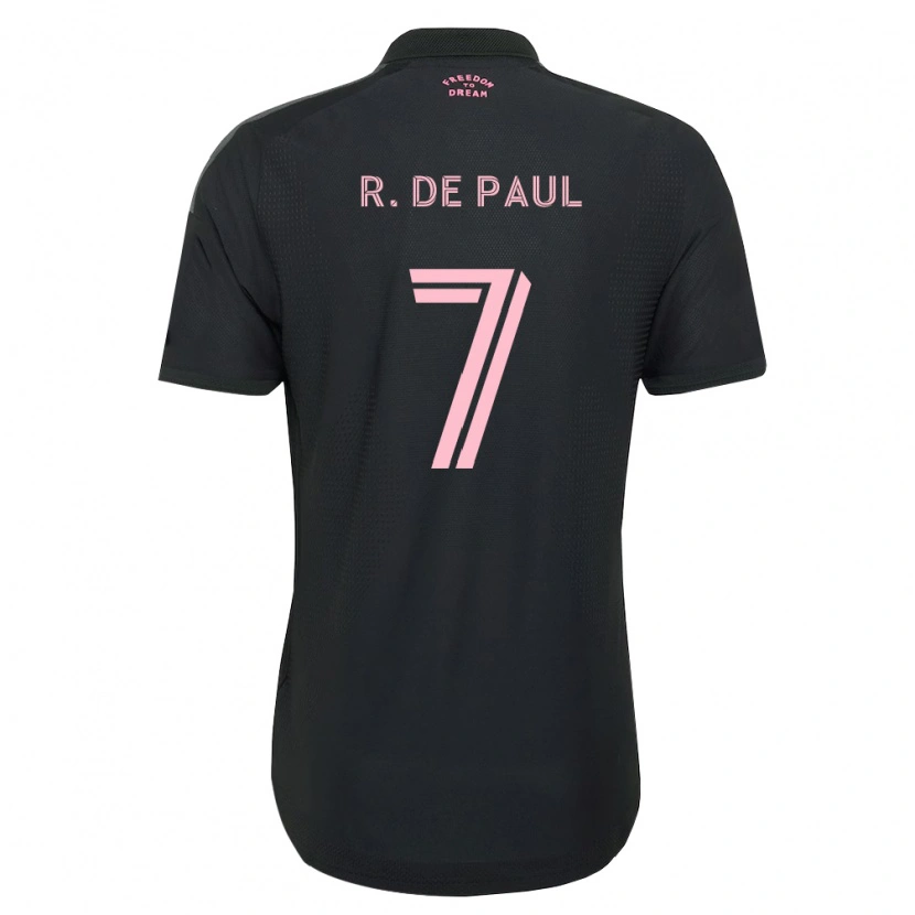 Danxen Homem Camisola Rodrigo De Paul #7 Rosa Preto Branco Alternativa 2026/27 Camisa Brasil