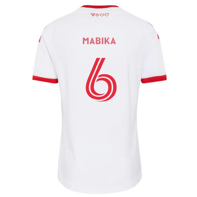 Danxen Homem Camisola Aimé Mabika #6 Branco Vermelho Preto Alternativa 2026/27 Camisa Brasil