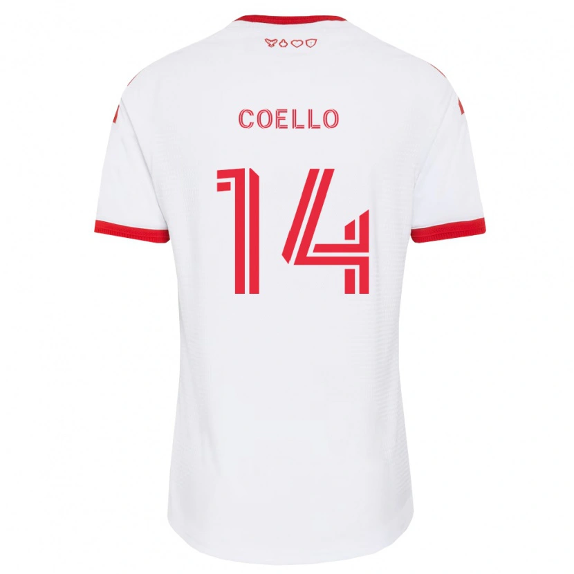 Danxen Homem Camisola Alonso Coello #14 Branco Vermelho Preto Alternativa 2026/27 Camisa Brasil