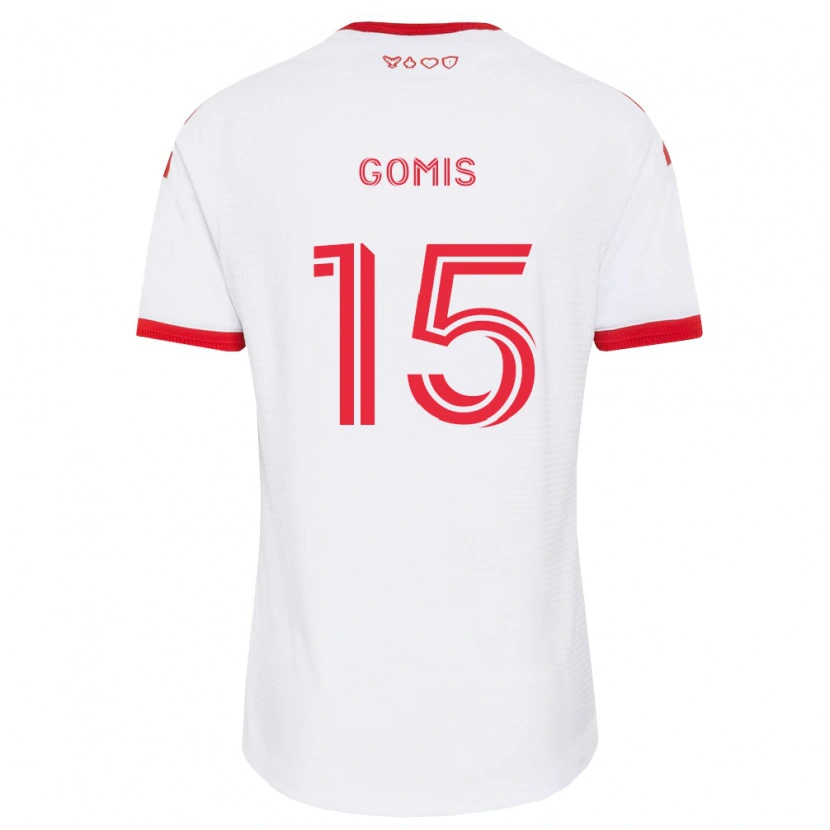 Danxen Homem Camisola Nicksoen Gomis #15 Branco Vermelho Preto Alternativa 2026/27 Camisa Brasil