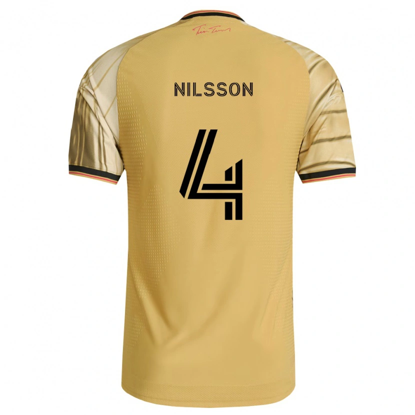 Danxen Homem Camisola Joakim Nilsson #4 Marrom Amarelo Preto Alternativa 2026/27 Camisa Brasil