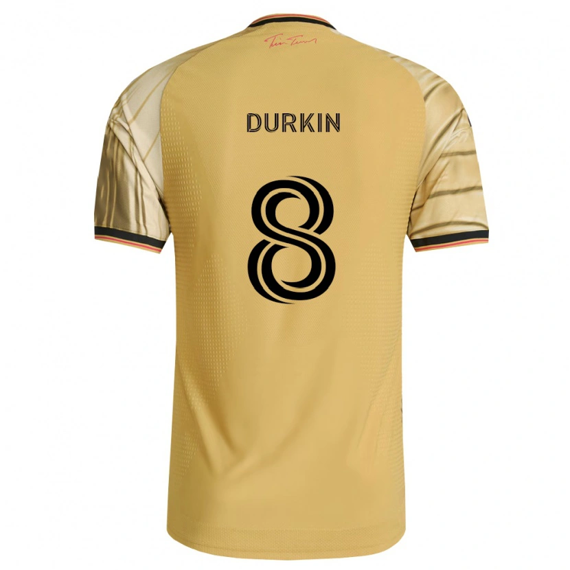 Danxen Homem Camisola Chris Durkin #8 Marrom Amarelo Preto Alternativa 2026/27 Camisa Brasil
