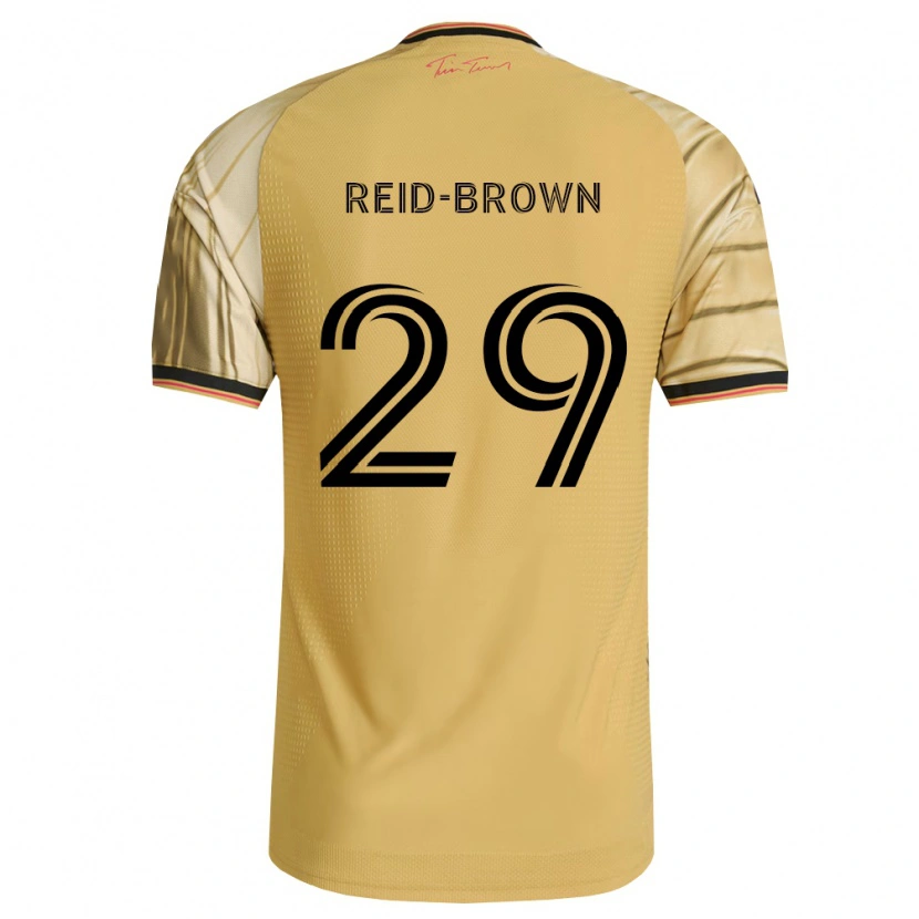 Danxen Homem Camisola Tahir Reid-Brown #29 Marrom Amarelo Preto Alternativa 2026/27 Camisa Brasil