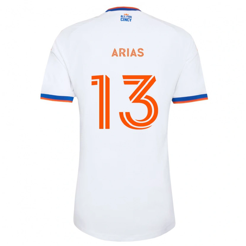 Danxen Homem Camisola Santiago Arias #13 Branco Azul Marinho Laranja Alternativa 2026/27 Camisa Brasil