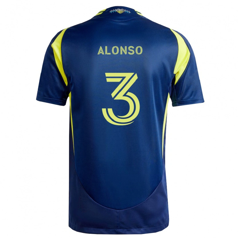 Danxen Homem Camisola Gabriel Alonso #3 Amarelo Azul Marinho Alternativa 2026/27 Camisa Brasil