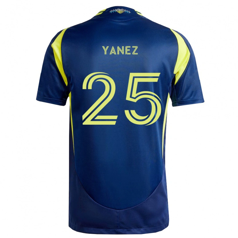 Danxen Homem Camisola Zidane Yáñez #25 Amarelo Azul Marinho Alternativa 2026/27 Camisa Brasil