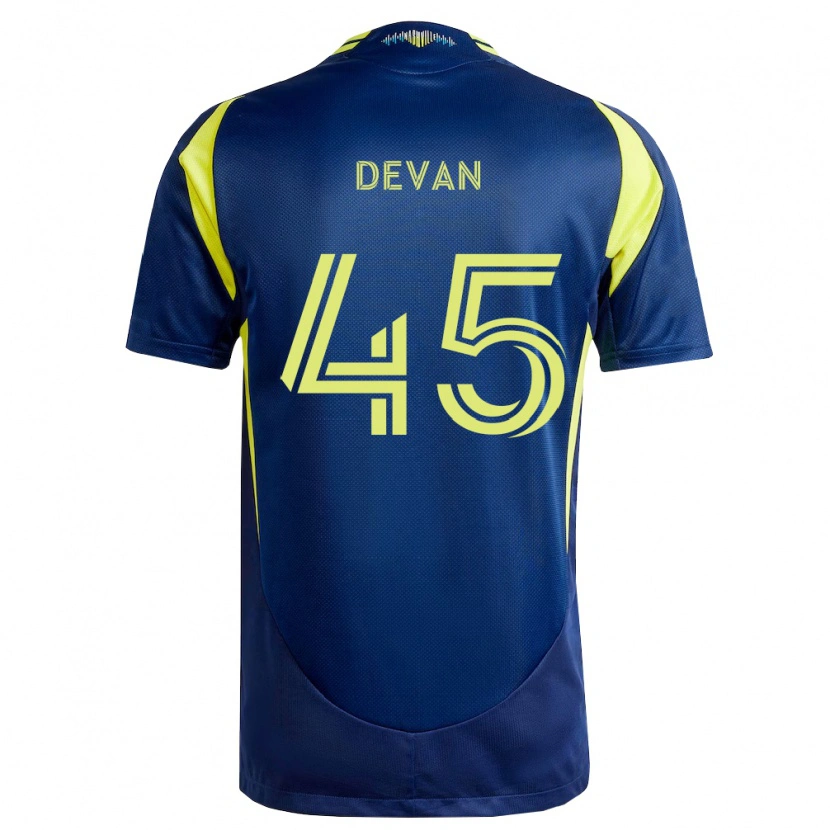Danxen Homem Camisola Liam Devan #45 Amarelo Azul Marinho Alternativa 2026/27 Camisa Brasil