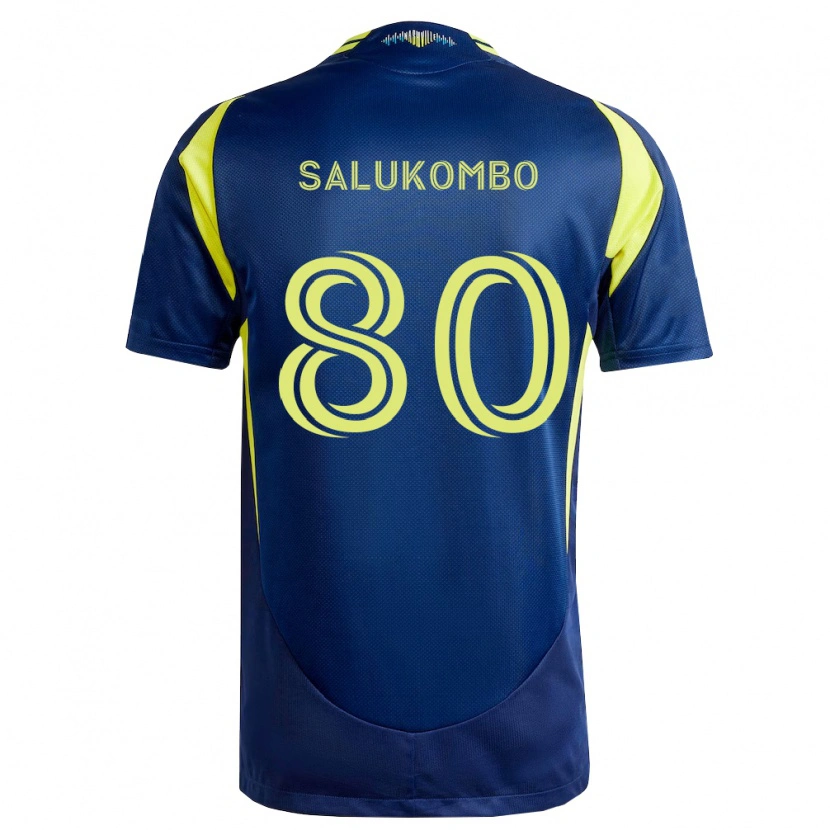 Danxen Homem Camisola David Salukombo #80 Amarelo Azul Marinho Alternativa 2026/27 Camisa Brasil