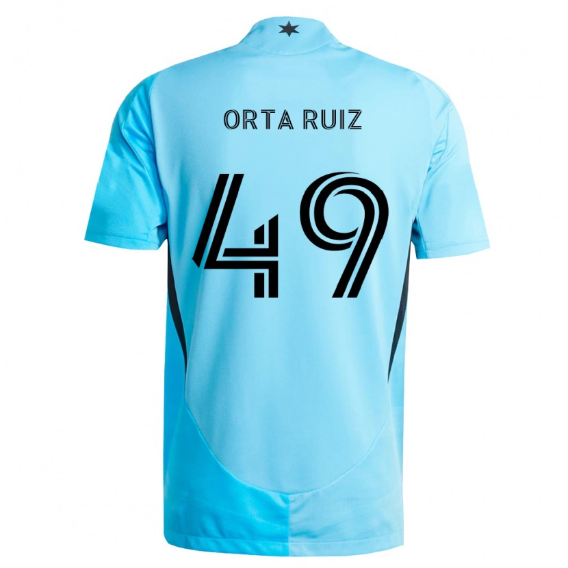 Danxen Homem Camisola Jose Orta Ruiz #49 Azul Claro Preto Alternativa 2026/27 Camisa Brasil