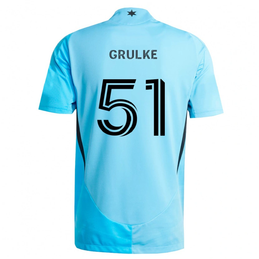 Danxen Homem Camisola Calin Grulke #51 Azul Claro Preto Alternativa 2026/27 Camisa Brasil