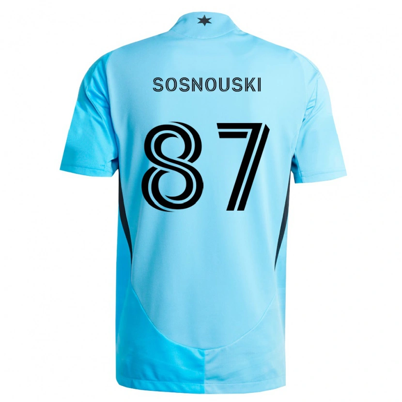 Danxen Homem Camisola Justin Sosnouski #87 Azul Claro Preto Alternativa 2026/27 Camisa Brasil