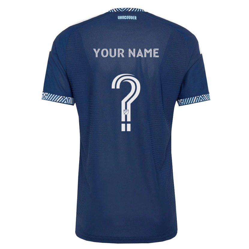 Danxen Homem Camisola Seu Nome #0 Azul Profundo Branco Alternativa 2026/27 Camisa Brasil