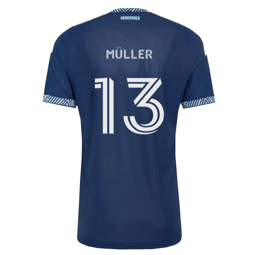 Danxen Homem Camisola Thomas Müller #13 Azul Profundo Branco Alternativa 2026/27 Camisa Brasil