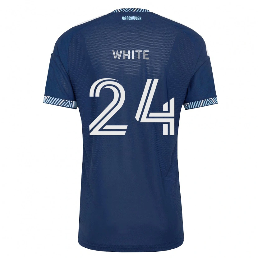 Danxen Homem Camisola Brian White #24 Azul Profundo Branco Alternativa 2026/27 Camisa Brasil